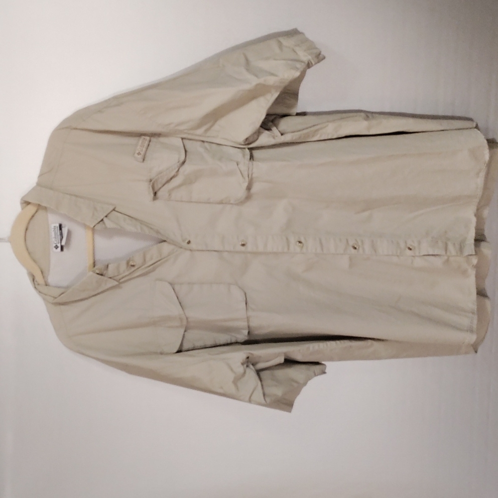 Columbia safari short sleeve shirt men's xxl beige
